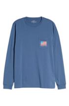 Men's Vineyard Vines American Flag Pocket T-shirt - Blue