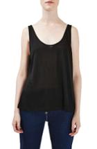 Women's Topshop Boutique Scoop Neck Tank Us (fits Like 0-2) - Black