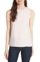 Women's Majestic Filatures Lace-up Linen Top - Pink