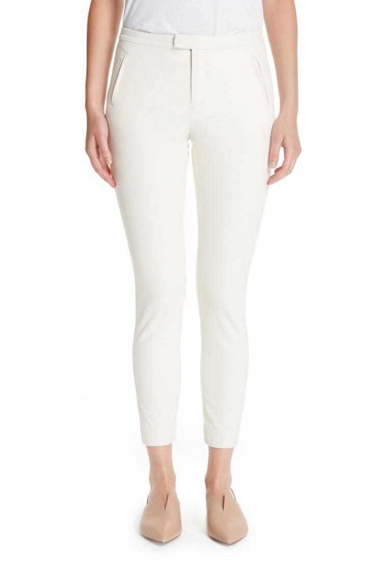 Women's Atm Anthony Thomas Melillo Stretch Corduroy Slim Pants - Ivory