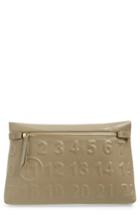 Maison Margiela Embossed Logo Leather Clutch -