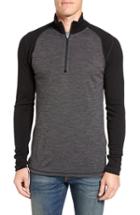 Men's Smartwool Merino 250 Base Layer Pattern Quarter Zip Pullover - Black