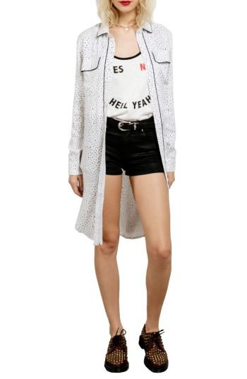 Women's Volcoom Throwin Down Print Shirtdress - White