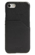 Shinola Iphone 7 Leather Case With Pocket - Black