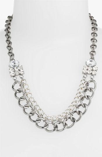 Stephan & Co. Chain & Rhinestone Statement Necklace