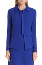 Women's St. John Collection Irina Boucle Knit Jacket - Blue