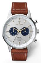 Men's Triwa Loch Nevil Leather Strap Watch, 42mm