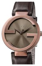 Men's Gucci 'interlocking G' Leather Strap Watch, 42mm