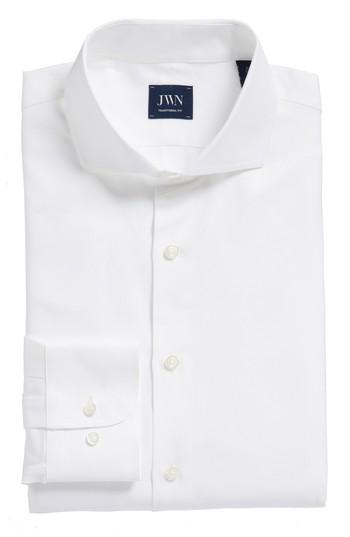 Men's John W. Nordstrom Traditional Fit Solid Dress Shirt .5 - White