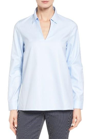 Women's Nordstrom Collection Popover Oxford High/low Shirt