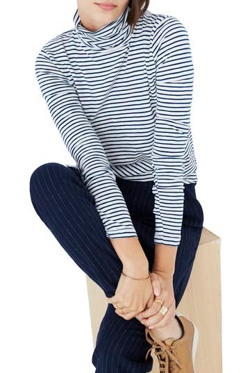 Women's Madewell Whisper Cotton Turtleneck Top - White