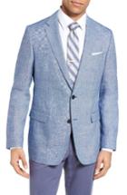 Men's Boss Nobis Trim Fit Wool & Linen Blazer R - Blue