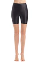 Women's Commando Faux Leather Bike Shorts - Black