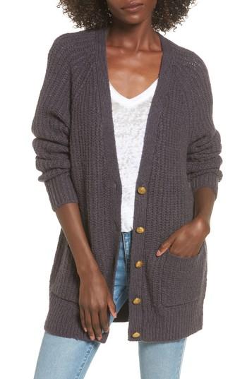 Women's Leith Grandpa Cardigan - Grey