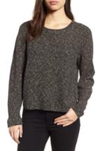 Women's Eileen Fisher Tweed Knit Sweater, Size - Black