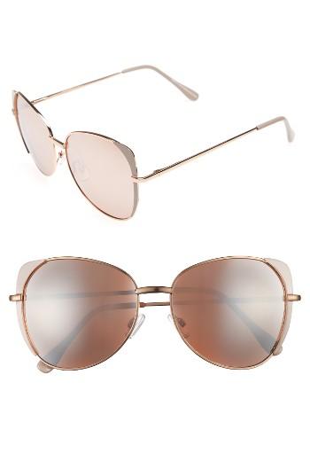 Women's Bp. Eden 60mm Round Sunglasses - Rose Gold/ Nude