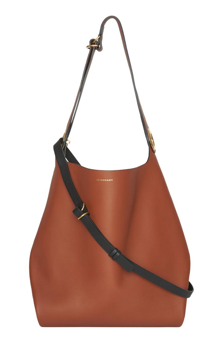Burberry Grommet Medium Leather Hobo -