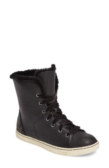 Women's Ugg Croft Exotic Velvet Sneaker .5 M - Black