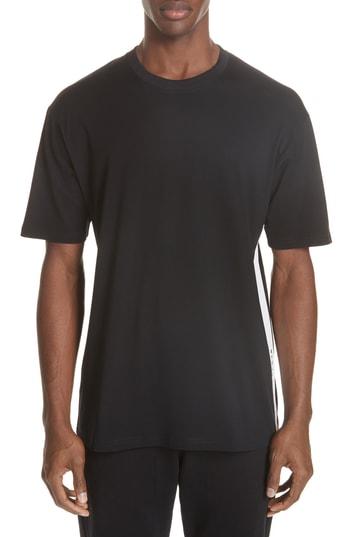Men's Versus By Versace Side Zip Logo T-shirt - Black