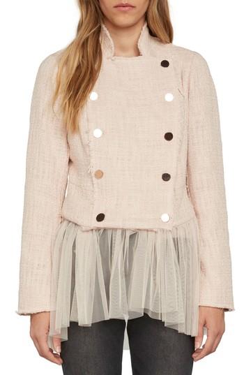 Women's Willow & Clay Tulle Hem Blazer - Pink