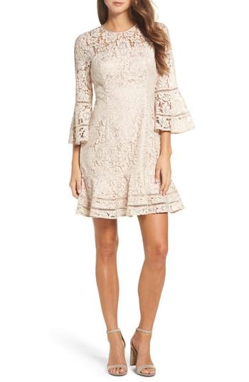 Women's Eliza J Lace Bell Sleeve Dress - Pink