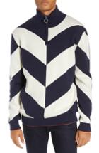 Men's Scotch & Soda Alpine Colorblock Quarter Zip Pullover - Blue