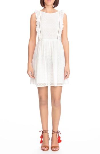 Women's Sezane Calie Lace A-line Dress Us / 34 Fr - White