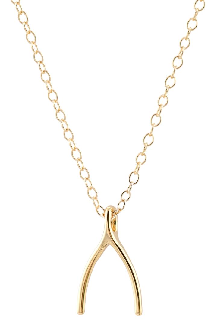 Women's Kris Nations Wishbone Charm Necklace