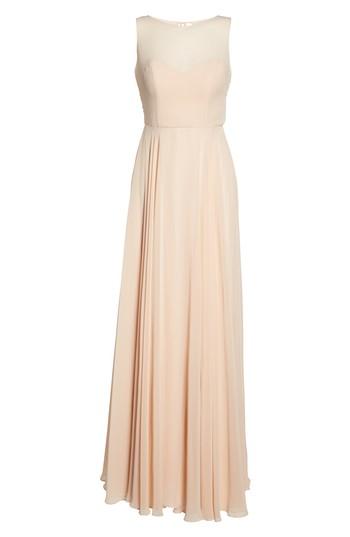 Women's Jenny Yoo Elizabeth Chiffon Gown - Pink