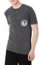 Men's Topman Washed Abyss Pocket T-shirt - Black