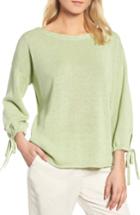 Women's Eileen Fisher Organic Linen Sweater - Green