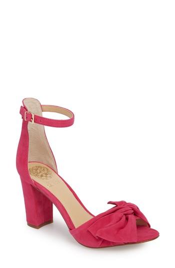 Women's Vince Camuto Carrelen Block Heel Sandal .5 M - Pink
