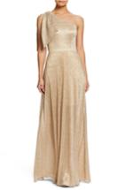 Women's Dress The Population Savannah One-shoulder Gown, Size - Metallic