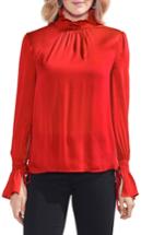 Women's Vince Camuto Tie Flare Cuff Blouse, Size - Red