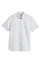 Men's Ted Baker London Newfone Trim Fit Chambray Sport Shirt (s) - White