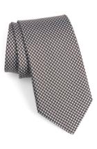 Men's Salvatore Ferragamo Form Print Silk Tie, Size - Brown