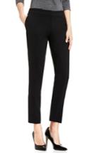 Petite Women's Vince Camuto Textured Skinny Ankle Pants P - Black