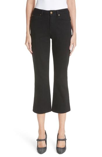 Women's Co Crop Flare Jeans - Black