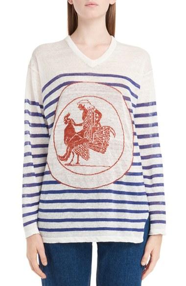 Women's Loewe Stripe Linen Sweater