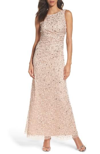 Women's Adrianna Papell Drape Back Gown - Pink