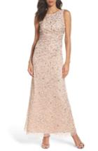 Women's Adrianna Papell Drape Back Gown - Pink
