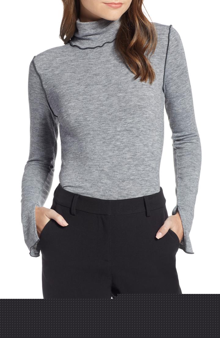 Women's Karen Kane Floral Velvet Burnout Top