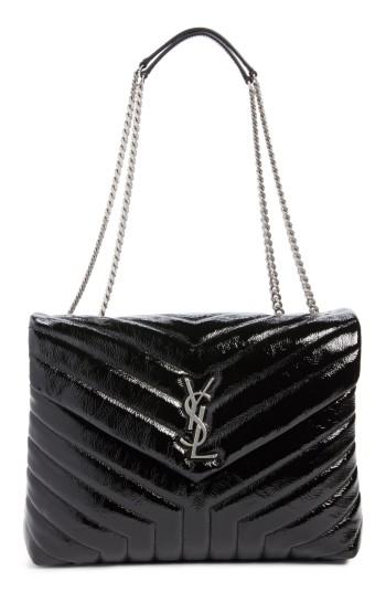 Saint Laurent Medium Loulou Patent Leather Shoulder Bag -