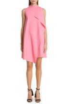 Women's Oscar De La Renta Ruffle Double Face Stretch Wool Dress - Pink