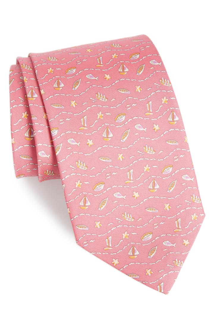Men's Salvatore Ferragamo Evento Print Silk Tie