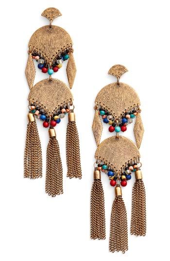 Women's Treasure & Bond Beaded Tassel Statement Earrings