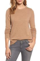 Women's Halogen Crewneck Cashmere Sweater, Size - Brown