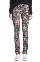 Women's Junya Watanabe Allover Floral Stretch Jeans - Blue