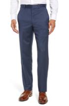 Men's John W. Nordstrom Torino Flat Front Wool Gabardine Trousers - Blue