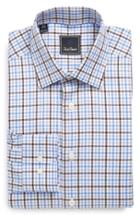 Men's David Donahue Fit Plaid Dress Shirt